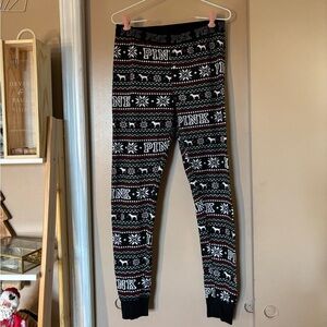 Victoria secret pink Christmas pattern legging pants